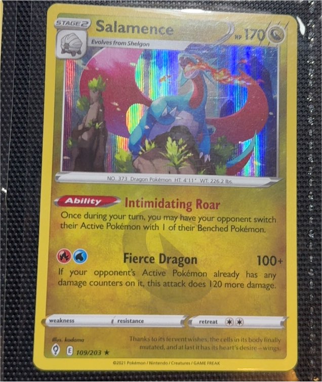 2021 Pokémon Evolving Skies #109 Salamence — front