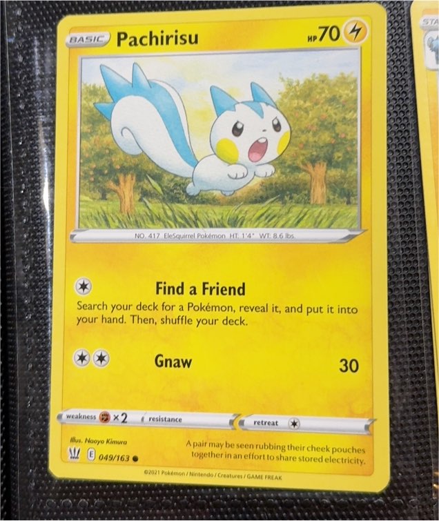 2021 Pokémon Sword & Shield Battle Styles #049 Pachirisu — front