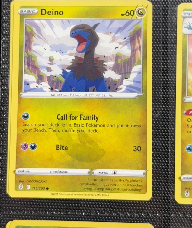 2021 Pokémon SWSH07 Evolving Skies #113 Deino — front