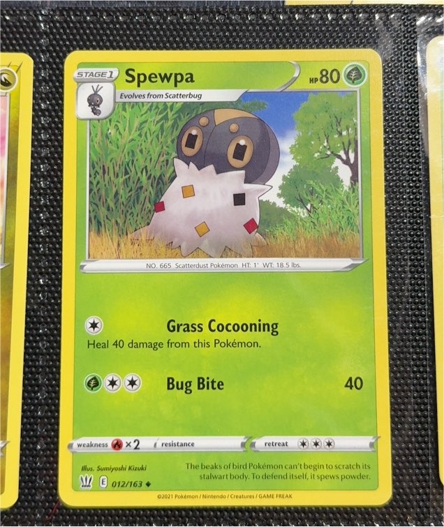2021 Pokémon Battle Styles #012 Spewpa — front
