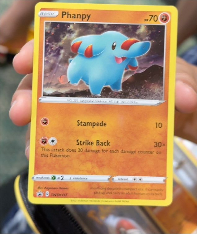 2021 Pokémon TCG Black Star Promo #SWSH117 Phanpy — front