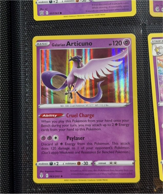 2021 Pokémon Evolving Skies #063 Galarian Articuno — front