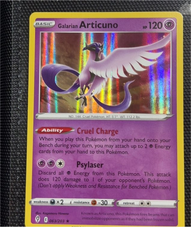 2021 Pokémon TCG Evolving Skies #063 Galarian Articuno — front