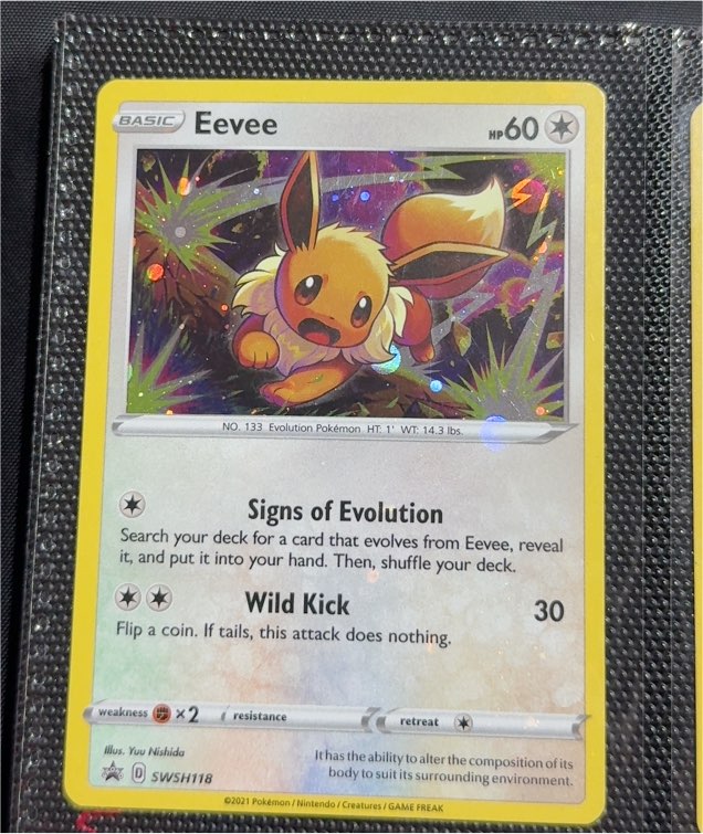 2021 Pokemon SWSH118 Eevee Black Star Promo — front