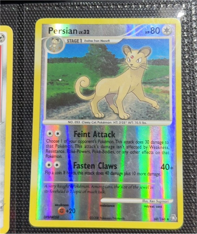 2008 Pokémon Diamond & Pearl Legends Awakened #68 Persian — front