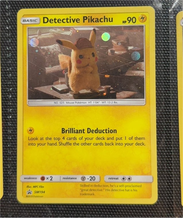 2019 Pokémon Sun & Moon Promo #SM194 Detective Pikachu — front