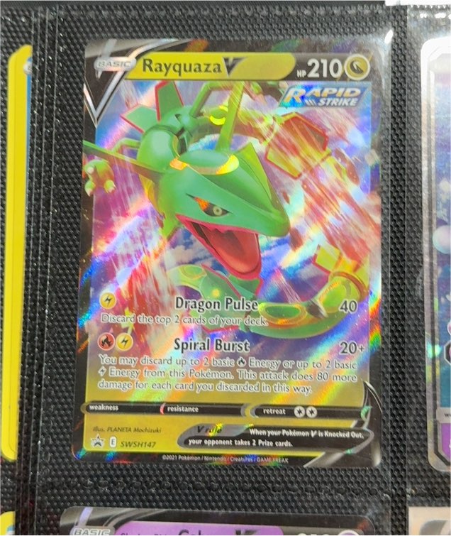 2021 Pokémon TCG SWSH Black Star Promo #SWSH147 Rayquaza V — front