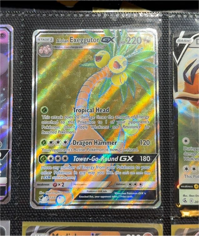 2017 Pokémon TCG Crimson Invasion #107 Alolan Exeggutor GX — front