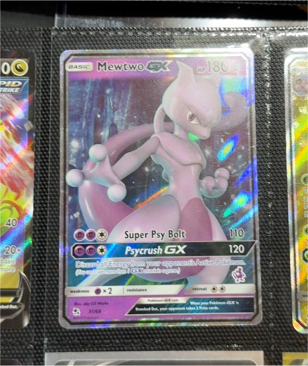 2019 Pokémon TCG Hidden Fates #31 Mewtwo GX — front