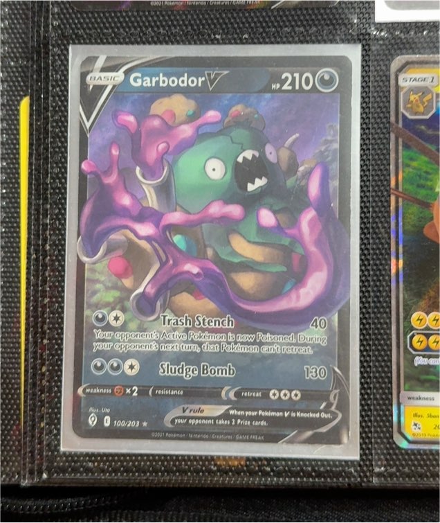 2021 Pokémon Sword & Shield Evolving Skies #100 Garbodor V — front
