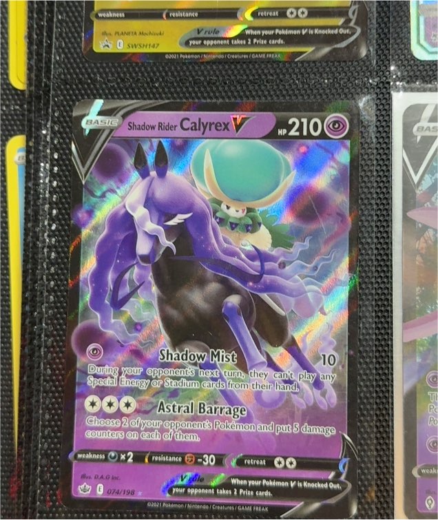 2021 Pokémon TCG Chilling Reign #074 Shadow Rider Calyrex V — front