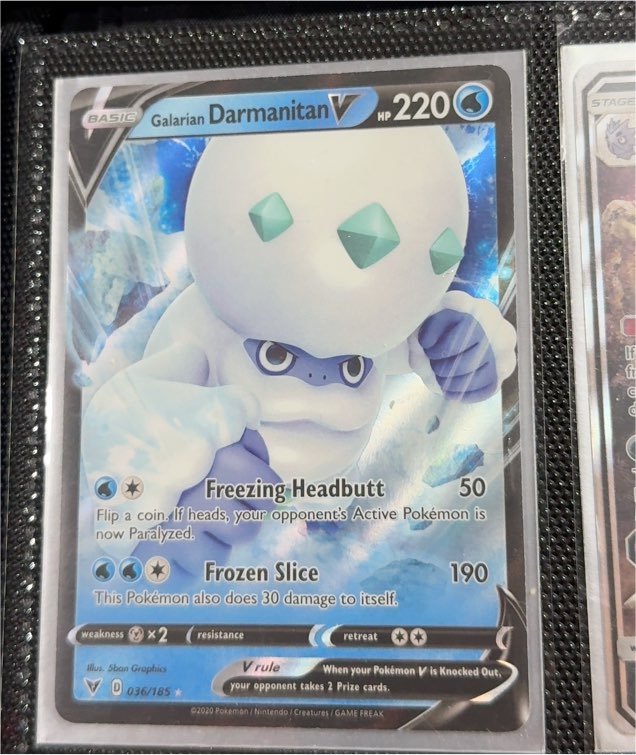 2020 Pokemon TCG Vivid Voltage #036 Galarian Darmanitan V — front