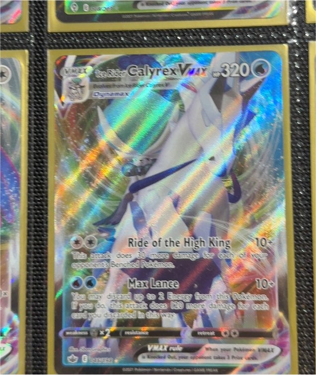 2021 Pokémon TCG Chilling Reign #046 Ice Rider Calyrex VMAX — front