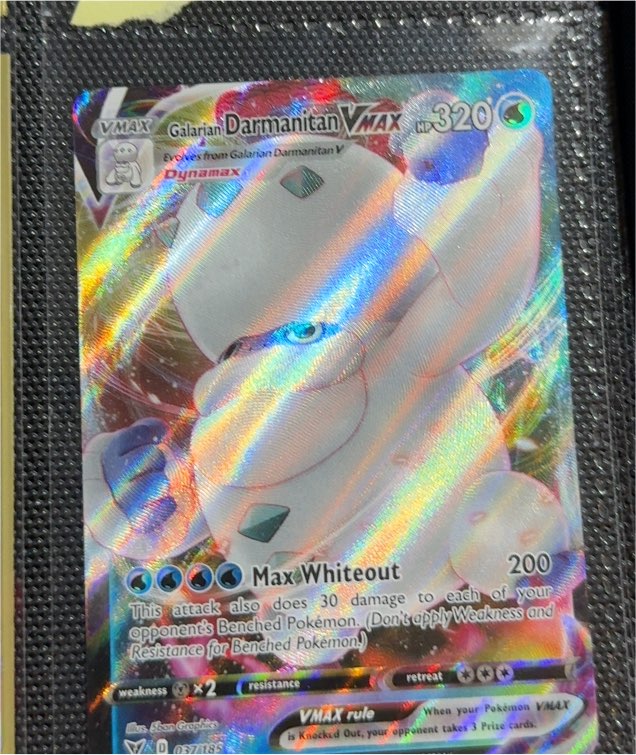 2020 Pokémon Vivid Voltage #037 Galarian Darmanitan VMAX — front