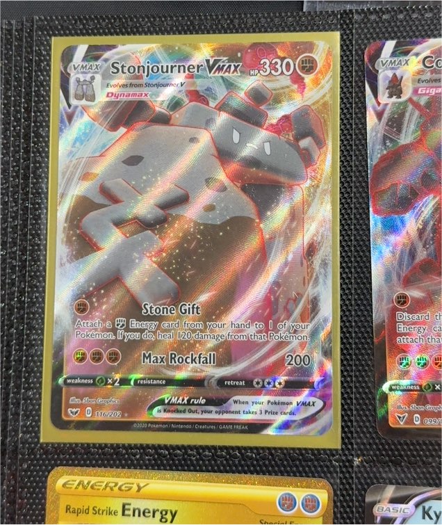 2020 Pokémon Sword & Shield #116/202 Stonjourner VMAX — front