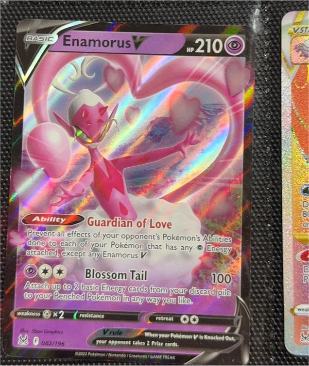 2022 Pokémon TCG Lost Origin #082 Enamorus V — front