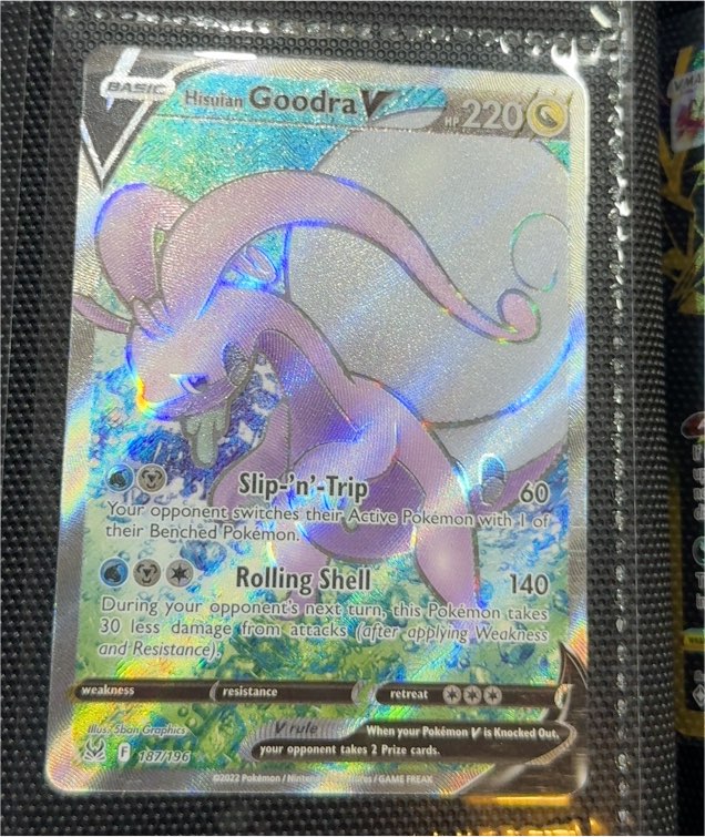 2022 Pokémon SWSH Lost Origin #187 Hisuian Goodra V — front