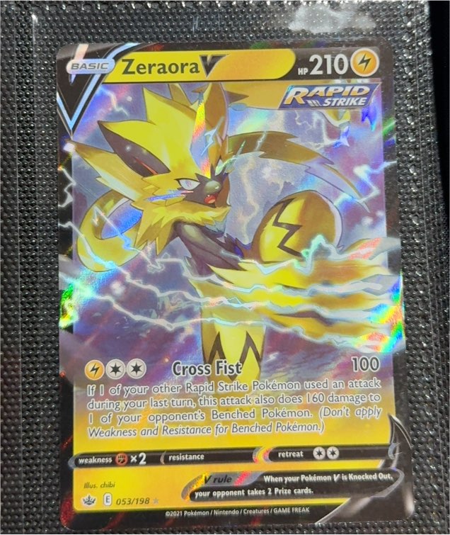 2021 Pokémon TCG Chilling Reign #053 Zeraora V — front