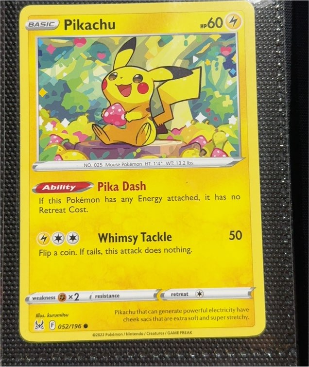 2022 Pokémon SWSH Lost Origin #052 Pikachu — front