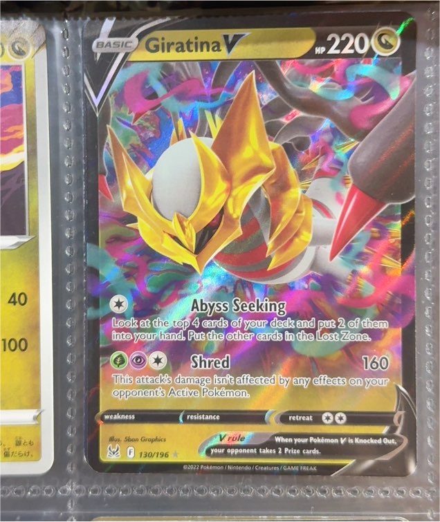 2022 Pokémon TCG Lost Origin #130 Giratina V — front