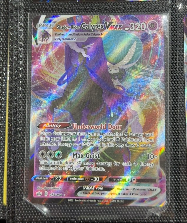 2021 Pokémon TCG Chilling Reign #075 Shadow Rider Calyrex VMAX — front