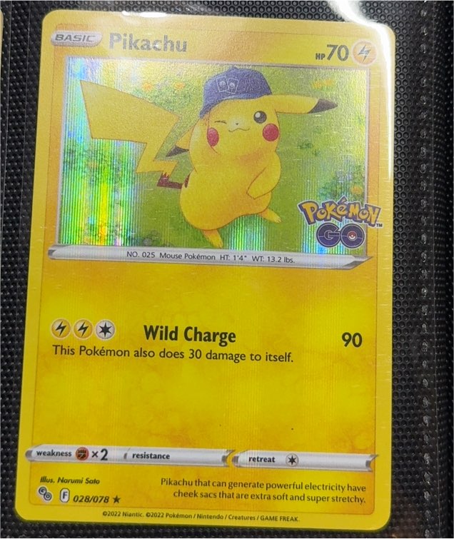 2022 Pokémon TCG Pokemon GO #028 Pikachu — front