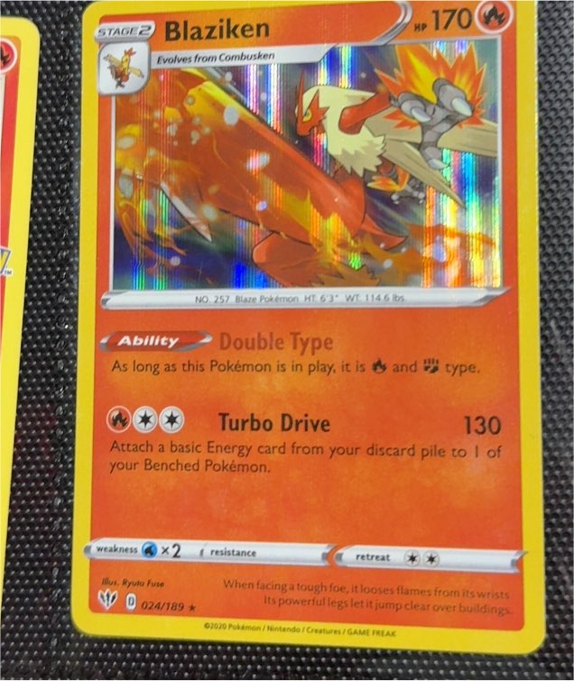2020 Pokémon Darkness Ablaze #024 Blaziken — front