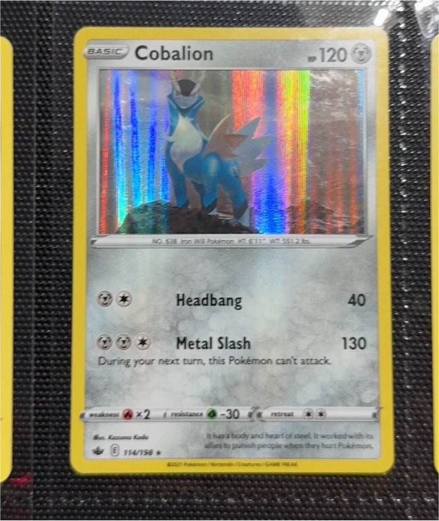 2021 Pokémon Chilling Reign #114 Cobalion — front
