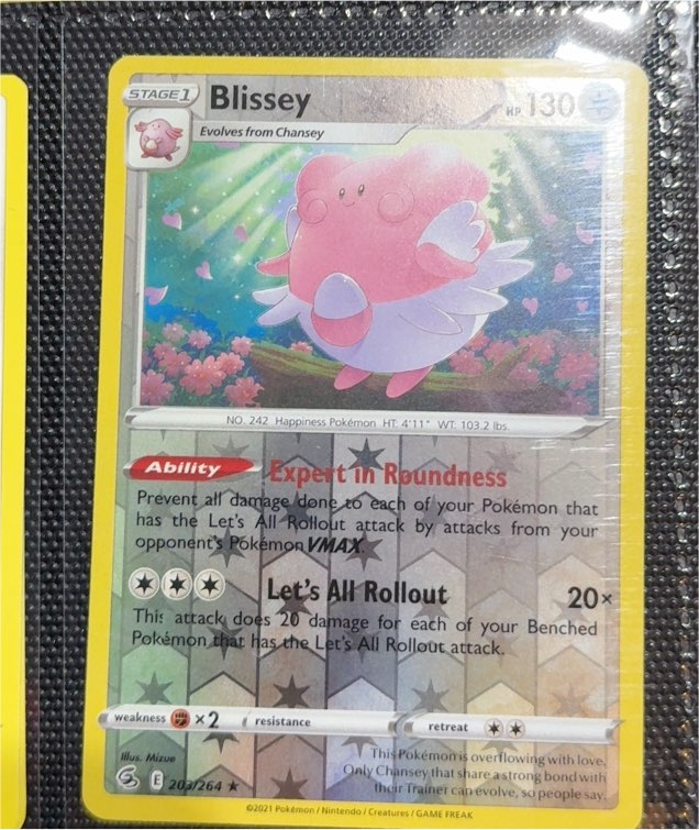 2021 Pokémon Fusion Strike #203 Blissey — front