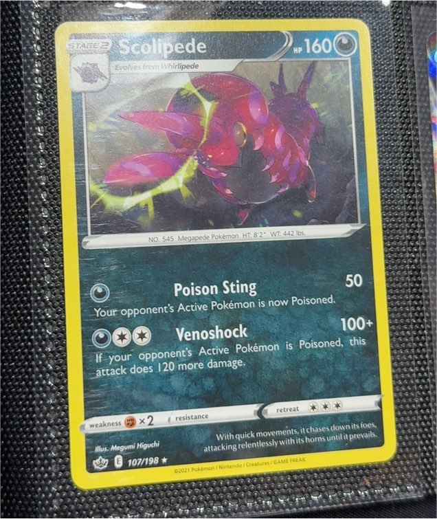 2021 Pokémon Chilling Reign #107 Scolipede — front