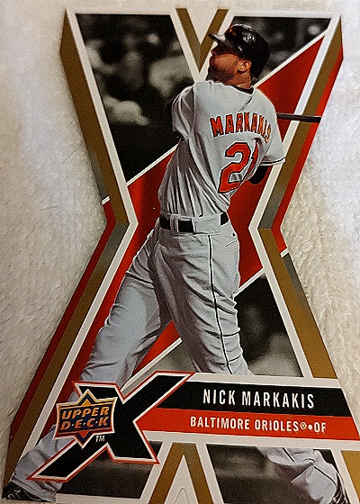 2008 Upper Deck X Die Cut #10 Nick Markakis — front