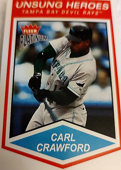 2004 Fleer Platinum Carl Crawford — front
