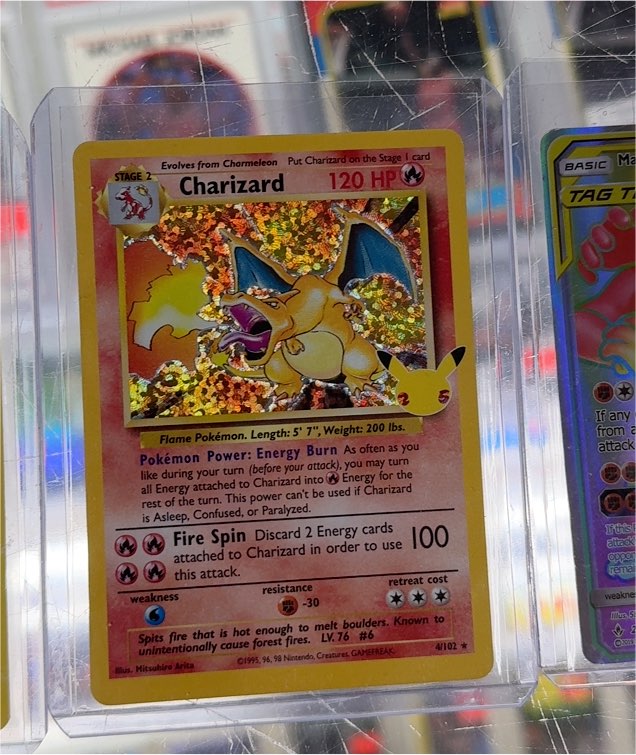 1999 Pokémon Base Set #4 Charizard — front