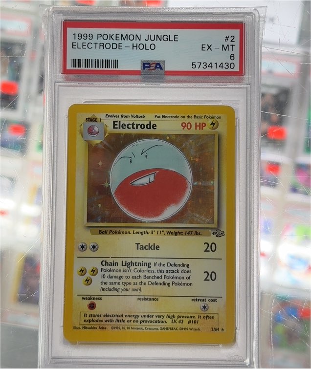 1999 Pokémon Jungle #2 Electrode Holo — front