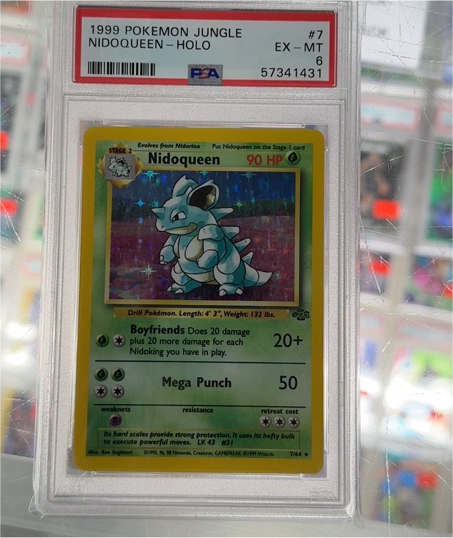 1999 Pokémon Jungle #7 Nidoqueen Holo — front