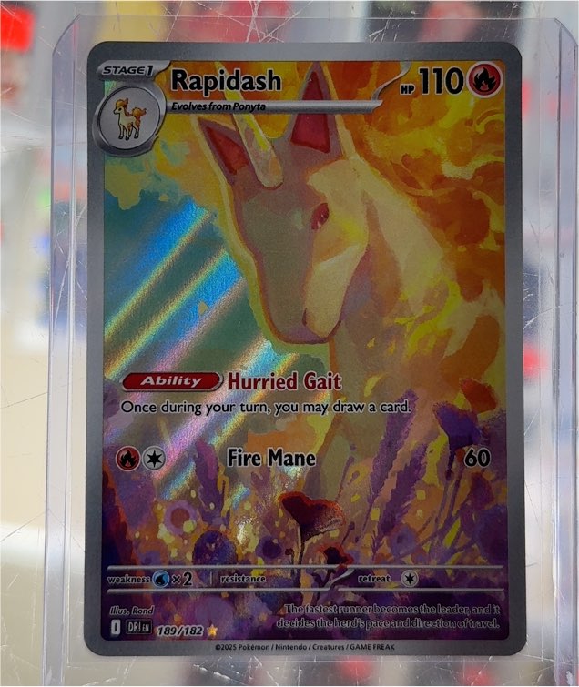 2025 Pokémon SV10 Destined Rivals #189 Rapidash Illustration Rare — front