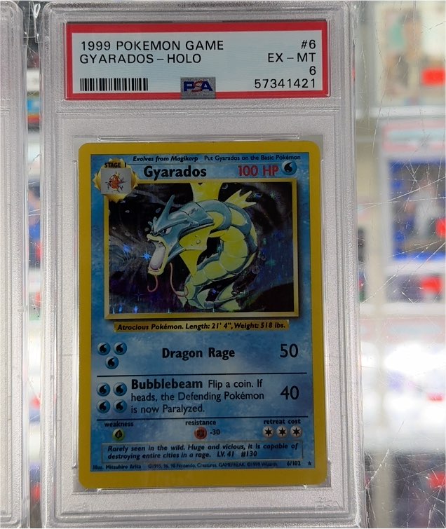 1999 Pokémon Base Set #6 Gyarados Holo — front