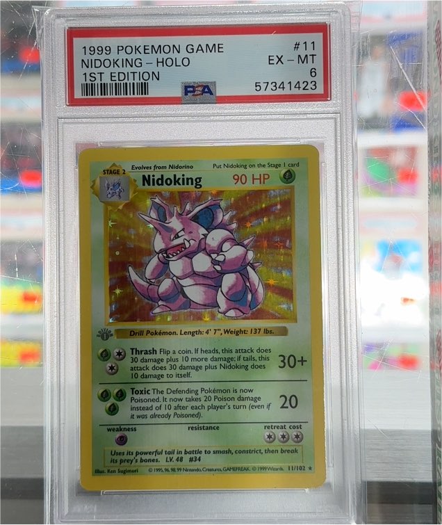 1999 Pokemon Game #11 Nidoking Holo — front