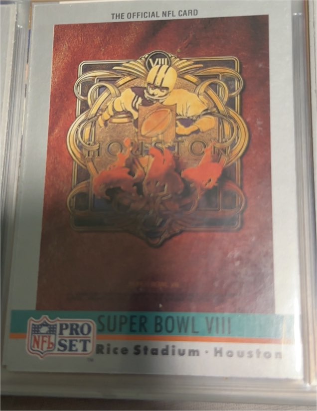 1990 Pro Set Super Bowl VIII #8 — front