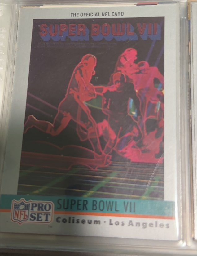 1990 Pro Set #7 Super Bowl VII — front