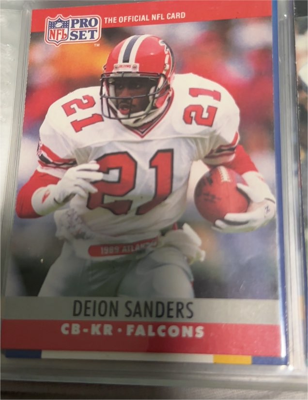 1990 Pro Set #36 Deion Sanders — front