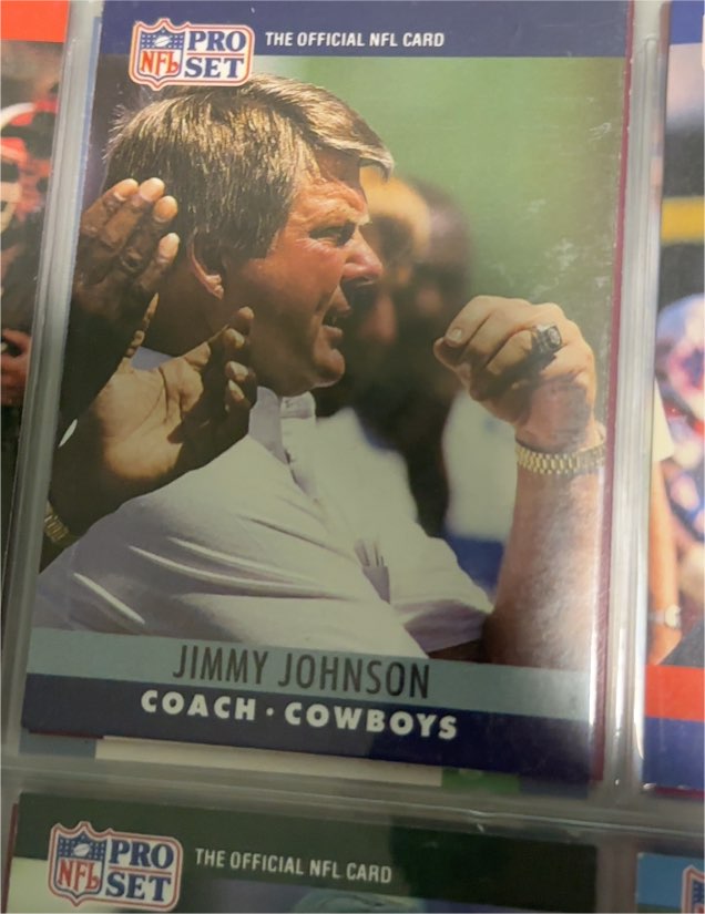 1990 Pro Set #85 Jimmy Johnson — front