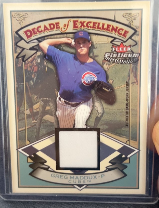 2005 Fleer Platinum Decade of Excellence #DE-GM Greg Maddux — front