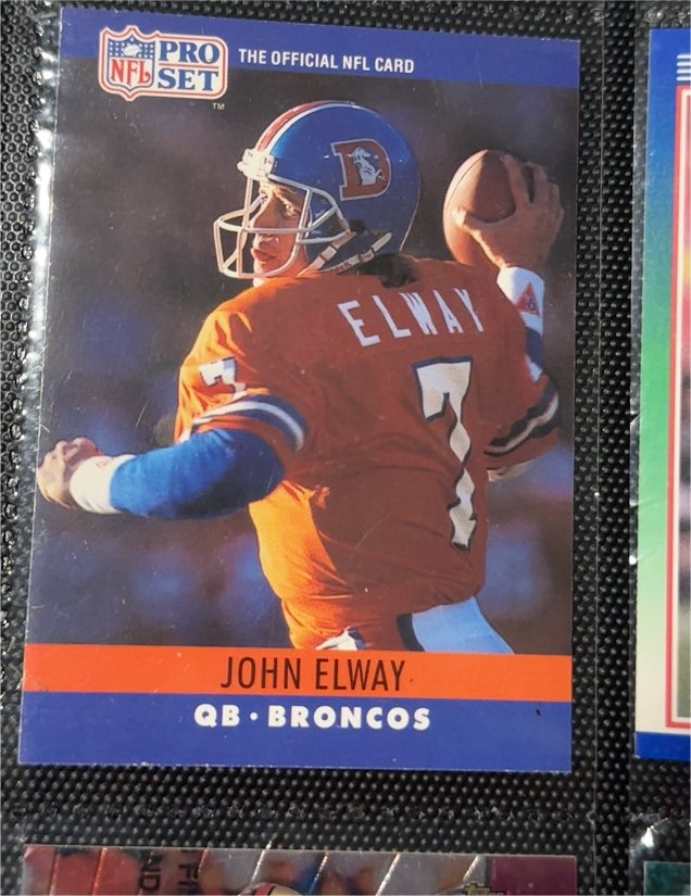 1990 Pro Set #88 John Elway — front