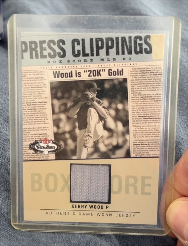2003 Fleer Box Score Press Clippings #KW-PC Kerry Wood — front