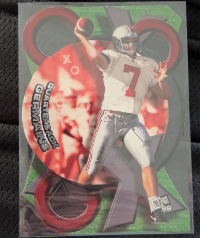 1999 Press Pass #XO14 Joe Germaine X's and O's Ohio State Buckeyes — front