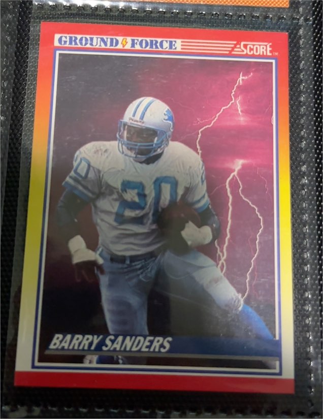 1990 Score #325 Barry Sanders Ground Force — front