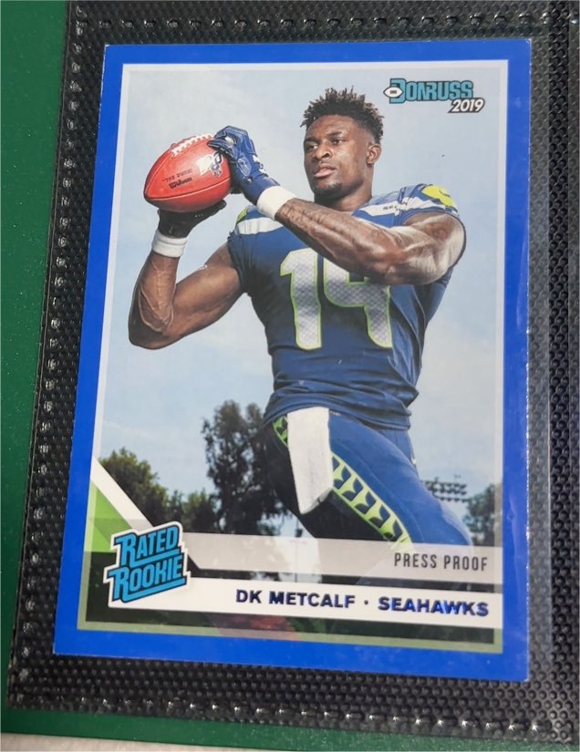 2019 Donruss #313 DK Metcalf Rated Rookie Press Proof — front