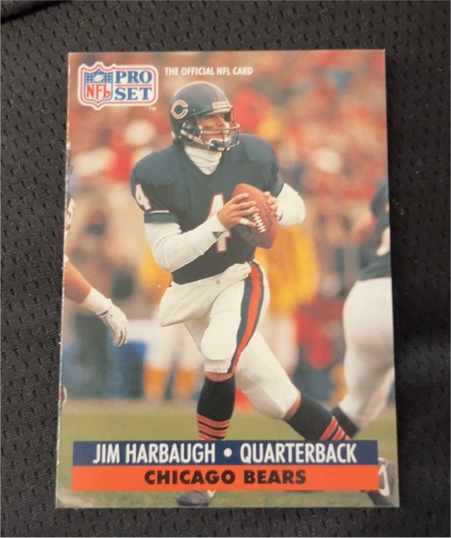 1991 Pro Set #104 Jim Harbaugh — front