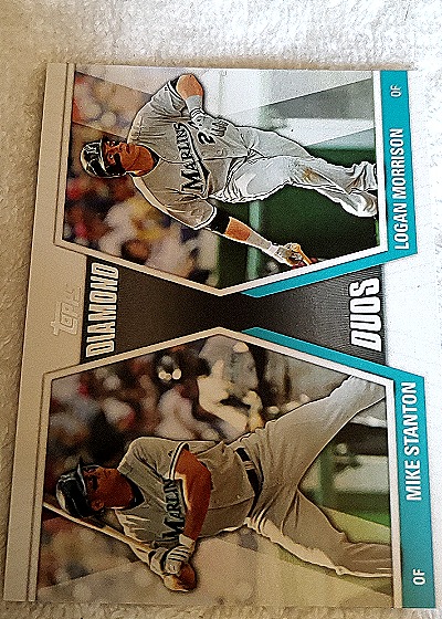 2011 Topps Update Diamond Duos #DD-18 Logan Morrison / Mike Stanton — front
